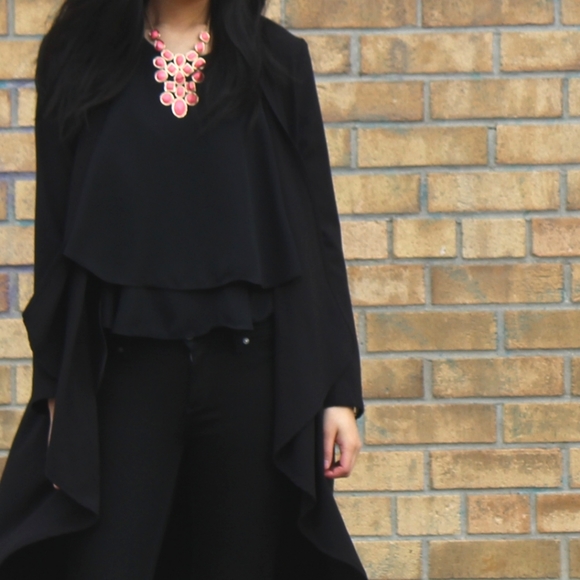 Zara double tier chiffon top - Picture 6 of 6